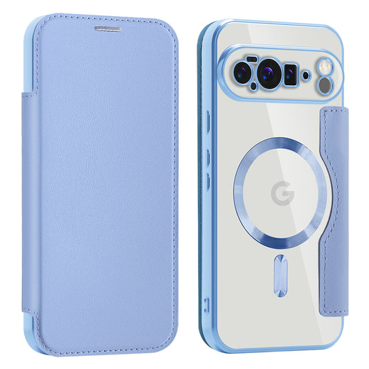 Custodia MagSafe per Google Pixel 10 Pro XL, Techsuit, SmartMag Book, Blu