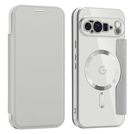 Custodia MagSafe per Google Pixel 10 Pro XL, Techsuit, SmartMag Book, Grigio