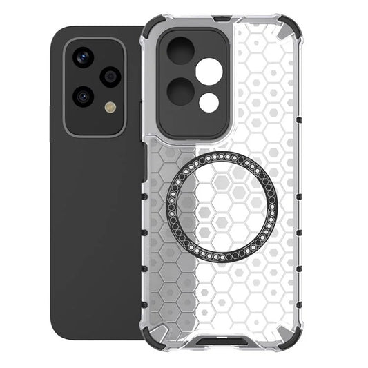 Custodia MagSafe per Honor 200 Lite, Techsuit, HoneyComb Shield, Bianca