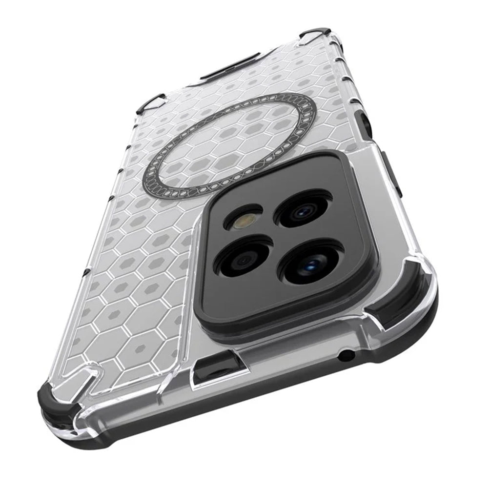 Custodia MagSafe per Honor 200 Lite, Techsuit, HoneyComb Shield, Nera