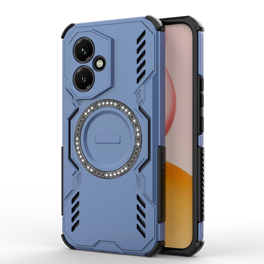 Custodia MagSafe per Honor 400, Techsuit, ArmorMag, Blu