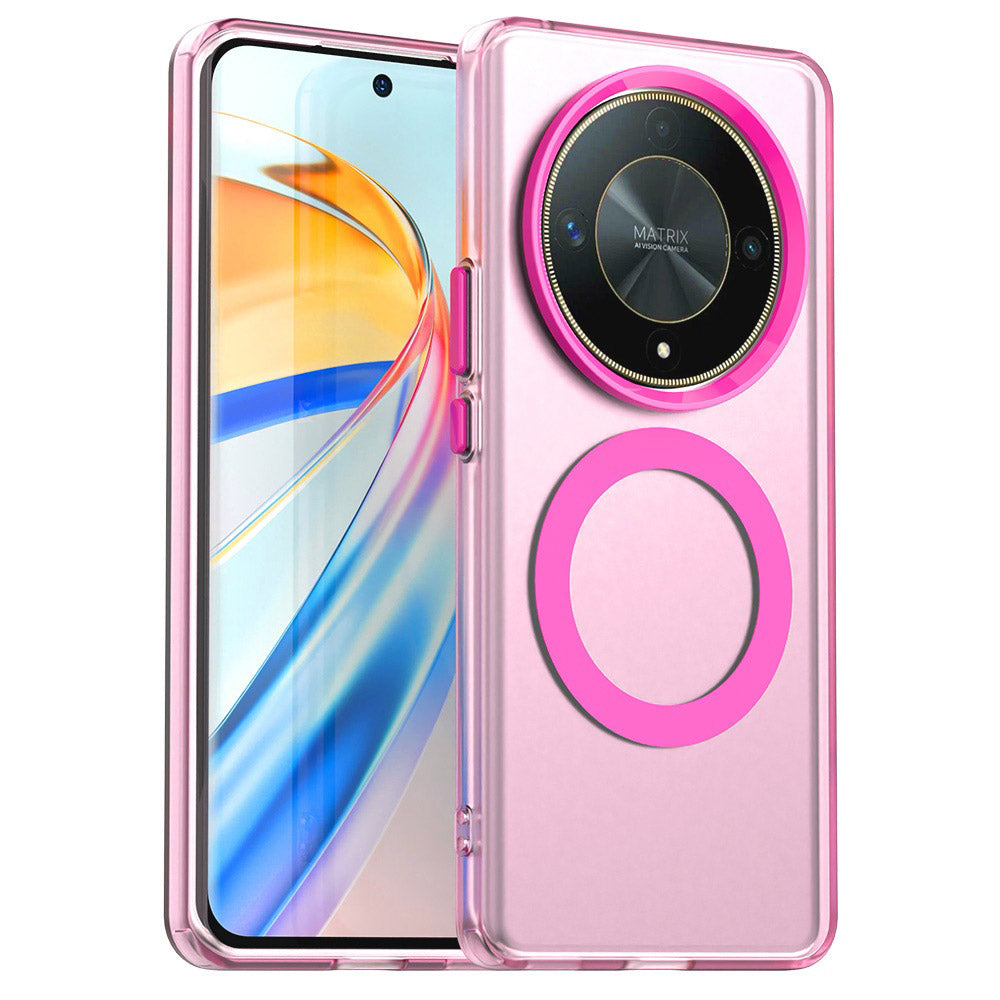 Custodia MagSafe per Honor Magic6 Lite, Techsuit, CandyCase, Rosa