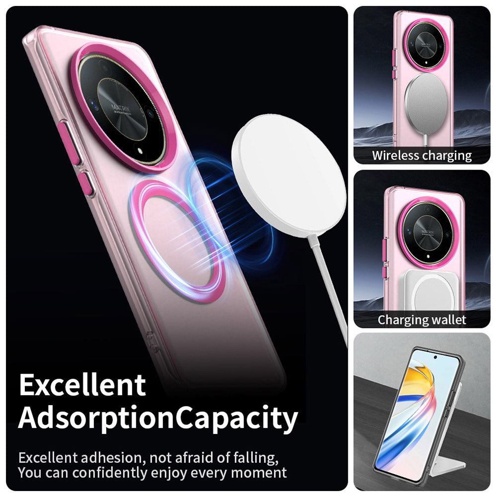 Custodia MagSafe per Honor Magic6 Lite, Techsuit, CandyCase, Rosa