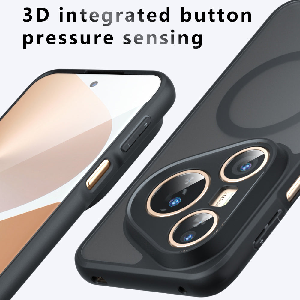 Custodia MagSafe per Huawei Pura 80 Pro / Pura 80 Ultra, Techsuit, PureFrost, Nero Satinato