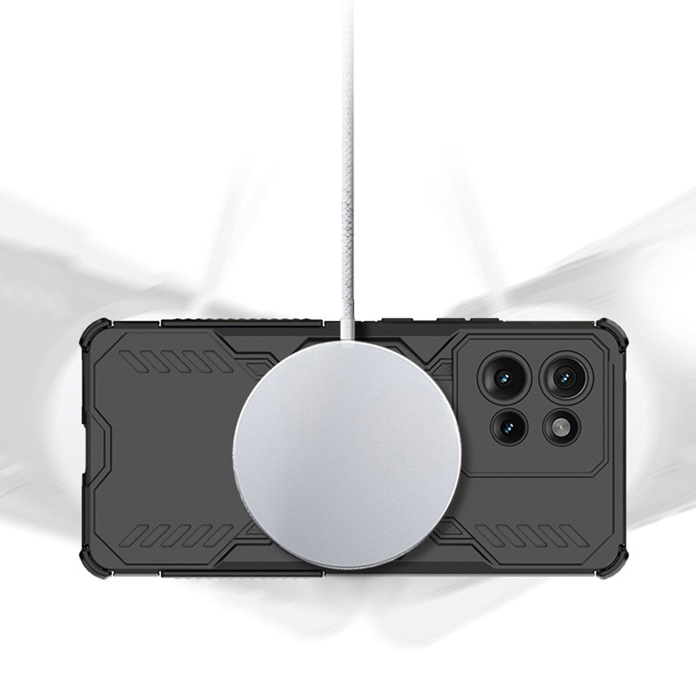 Custodia MagSafe per Motorola Edge 50 Fusion, Techsuit, ArmorMag, Nera