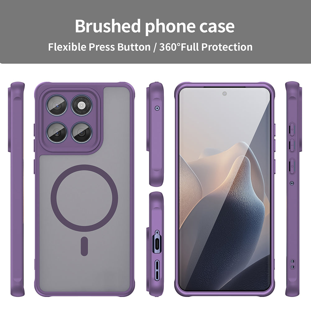 Custodia MagSafe per Motorola Edge 60 Fusion / Edge 60, Techsuit, HaloFrost II, Viola