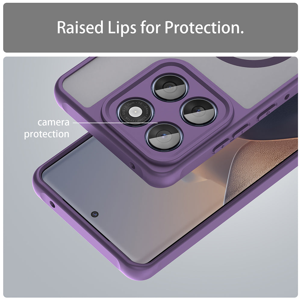 Custodia MagSafe per Motorola Edge 60 Fusion / Edge 60, Techsuit, HaloFrost II, Viola