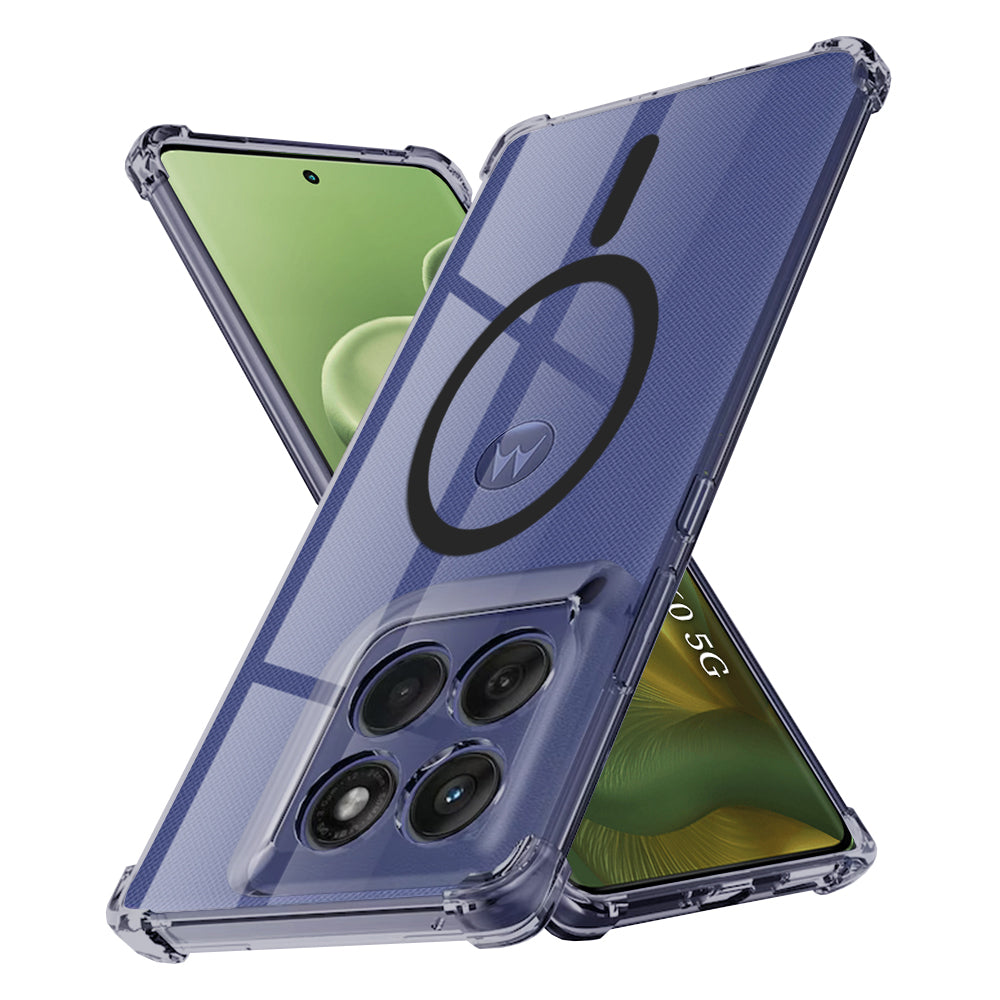 Custodia MagSafe per Motorola Edge 60 Fusion / Edge 60, Techsuit, Shockproof Clear, Fumè