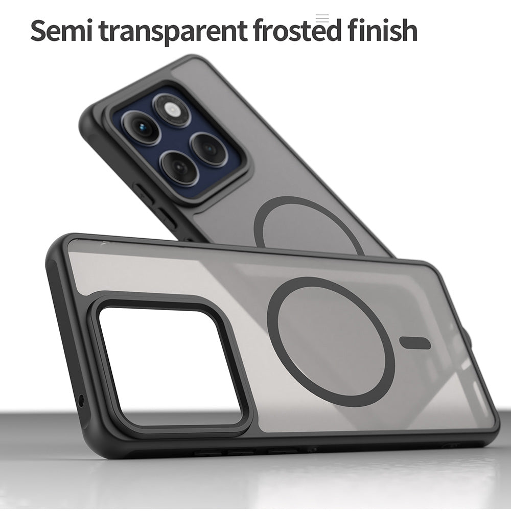Custodia MagSafe per Motorola Edge 60 Pro, Techsuit, HaloFrost II (Foro Grande per Obiettivo), Nera