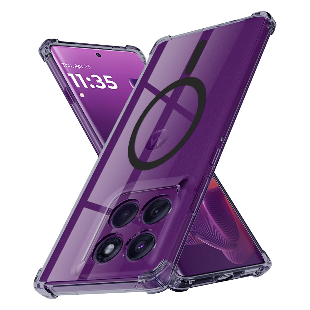 Custodia MagSafe per Motorola Edge 60 Pro, Techsuit, Shockproof Clear, Fumo