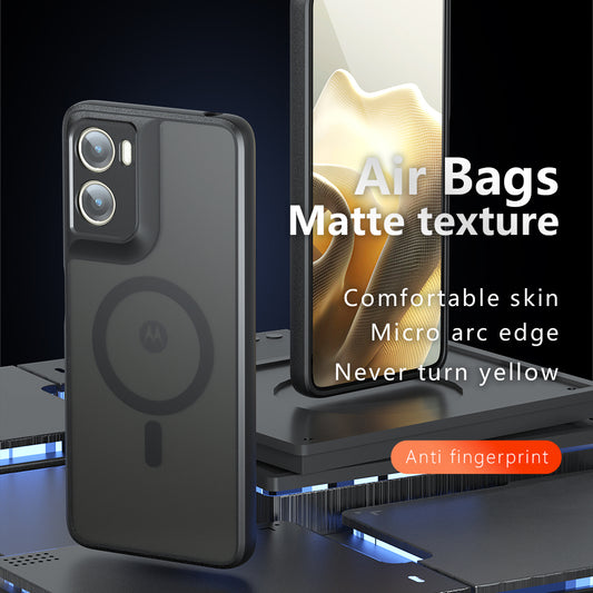 Custodia MagSafe per Motorola Moto G06, Techsuit, PureFrost, Nera Satinata