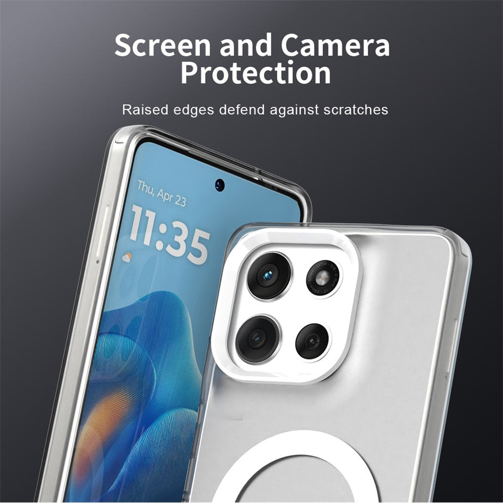 Custodia MagSafe per Motorola Moto G86, Techsuit, CandyCase, Bianca