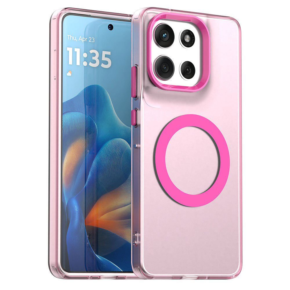 Custodia MagSafe per Motorola Moto G86, Techsuit, CandyCase, Rosa