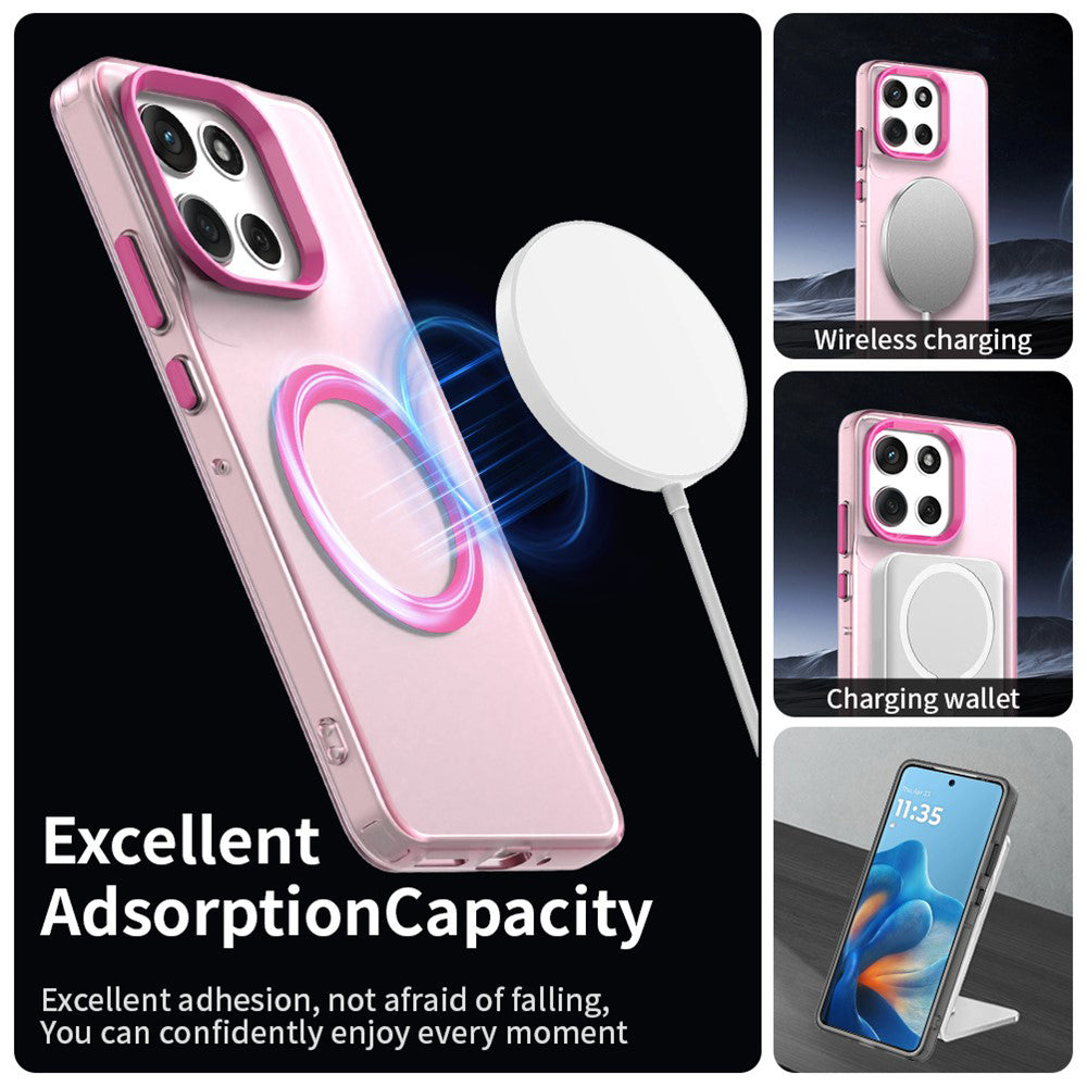 Custodia MagSafe per Motorola Moto G86, Techsuit, CandyCase, Rosa