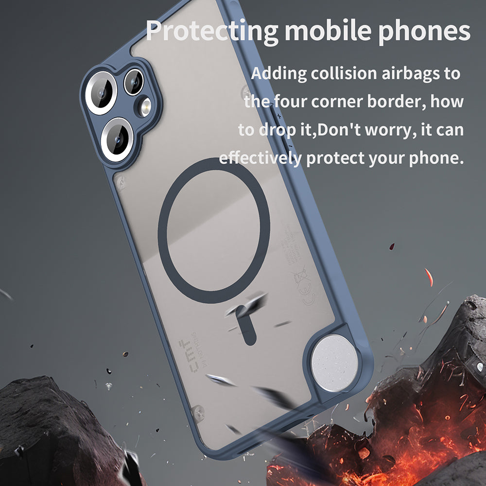 Custodia MagSafe per Nothing CMF Phone 2 Pro, Techsuit, HaloFrost II, Blu Navy