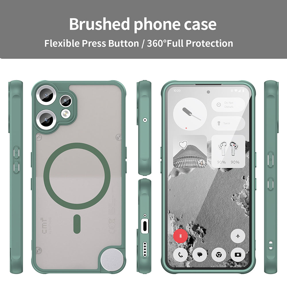 Custodia MagSafe per Nothing CMF Phone 2 Pro, Techsuit, HaloFrost II, Verde