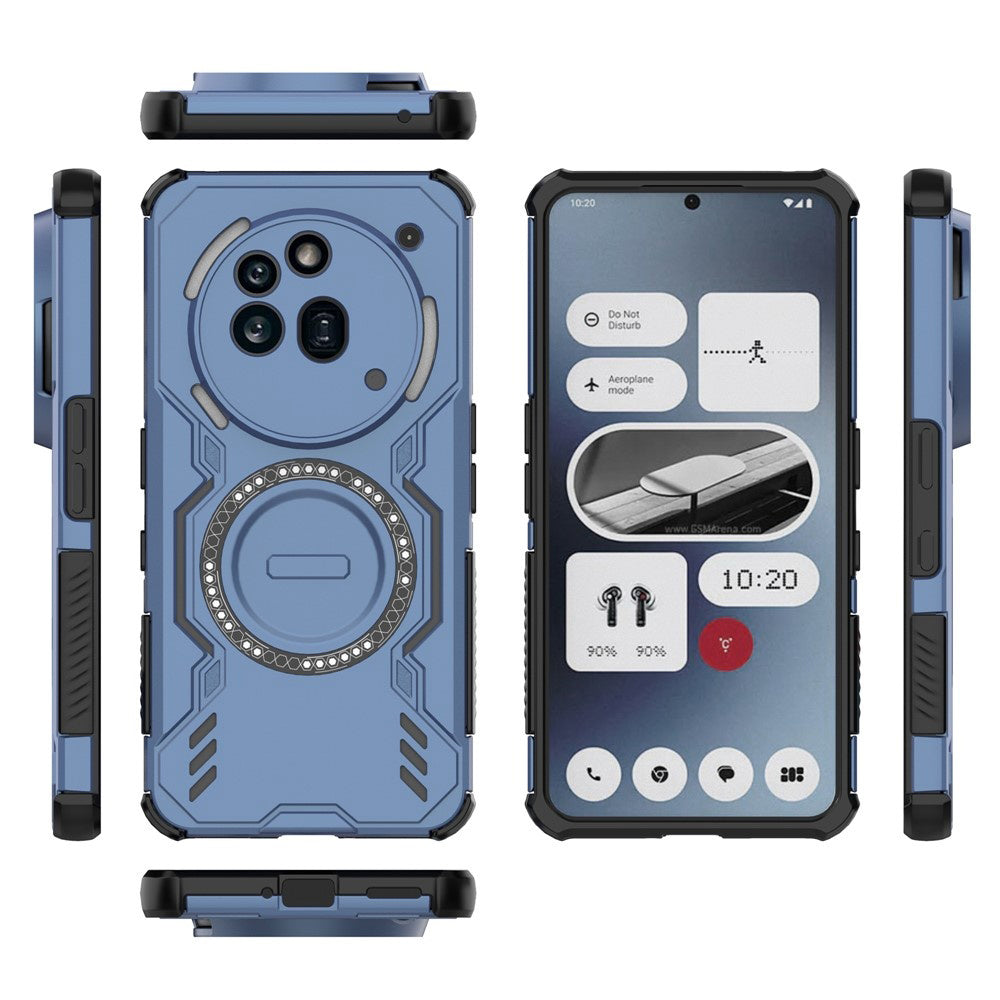 Custodia MagSafe per Nothing Phone (3a) Pro, Techsuit, ArmorMag, Blu