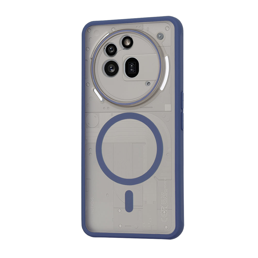 Custodia MagSafe per Nothing Phone (3a) Pro, Techsuit, HaloFrost, Blu Navy