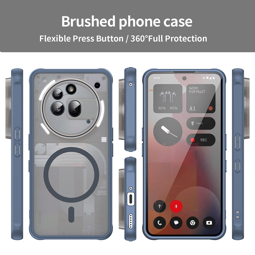 Custodia MagSafe per Nothing Phone (3a) Pro, Techsuit, HaloFrost II, Blu Navy