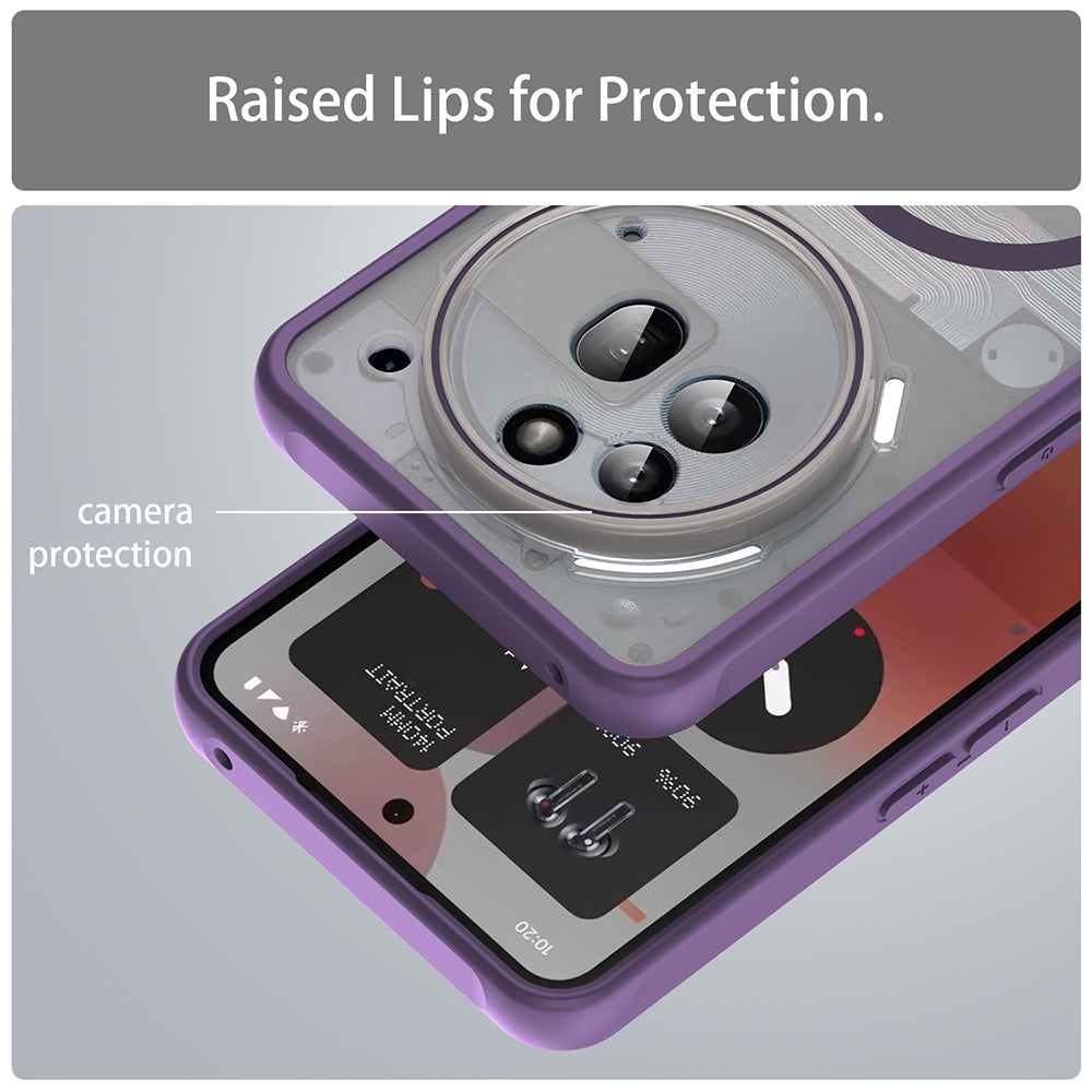 Custodia MagSafe per Nothing Phone (3a) Pro, Techsuit, HaloFrost II, Viola