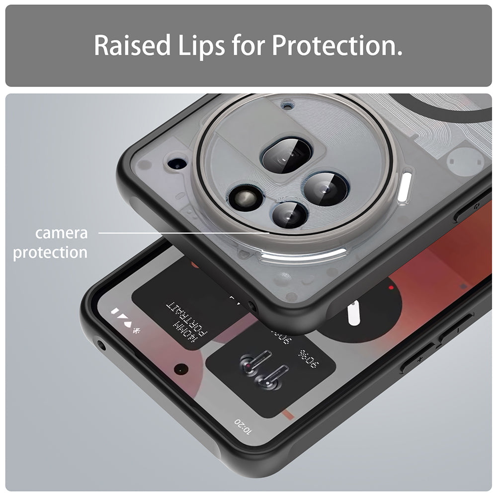 Custodia MagSafe per Nothing Phone (3a) Pro, Techsuit, HaloFrost II, Nera