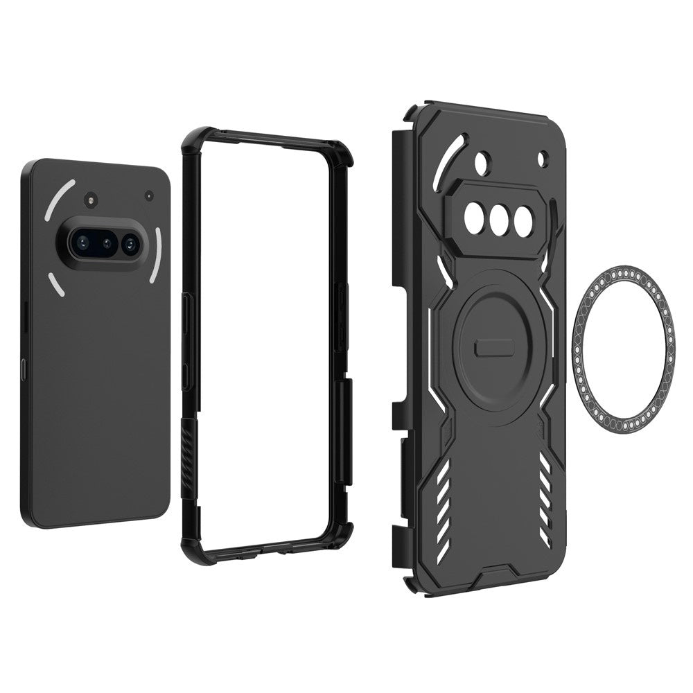 Custodia MagSafe per Nothing Phone (3a), Techsuit, ArmorMag, Nera