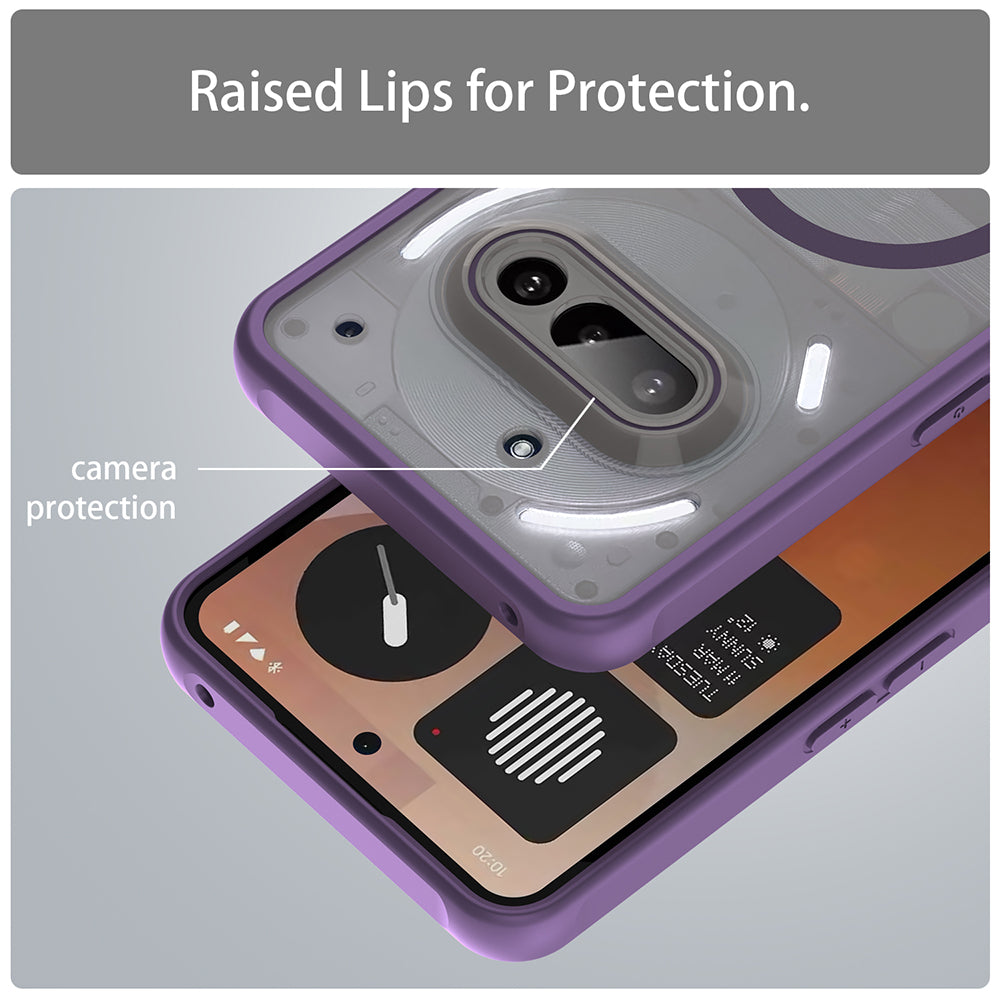 Custodia MagSafe per Nothing Phone (3a), Techsuit, HaloFrost II, Viola