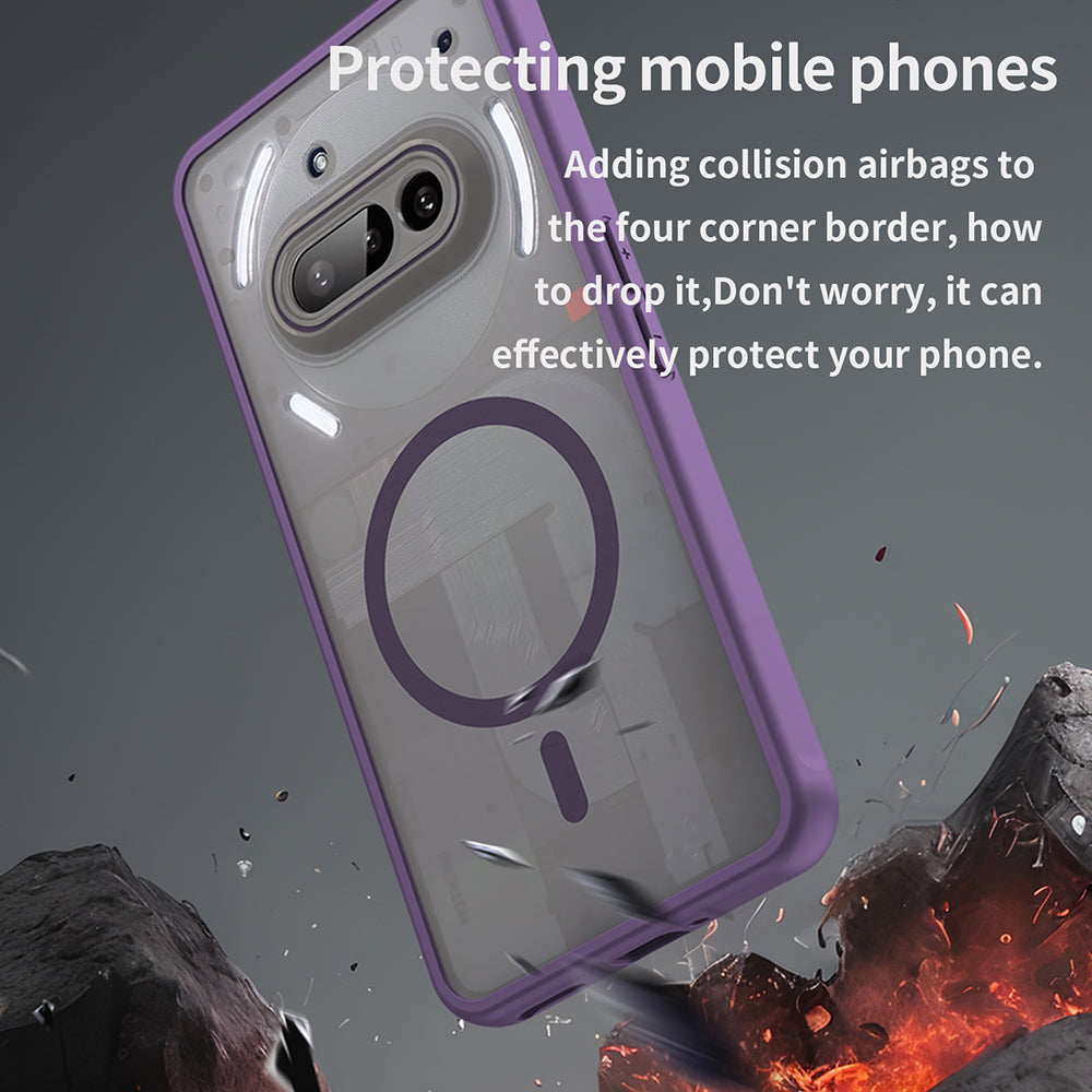 Custodia MagSafe per Nothing Phone (3a), Techsuit, HaloFrost II, Viola