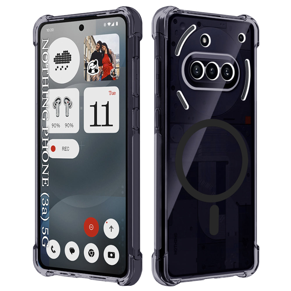 Custodia MagSafe per Nothing Phone (3a), Techsuit, Shockproof Clear, Fumo