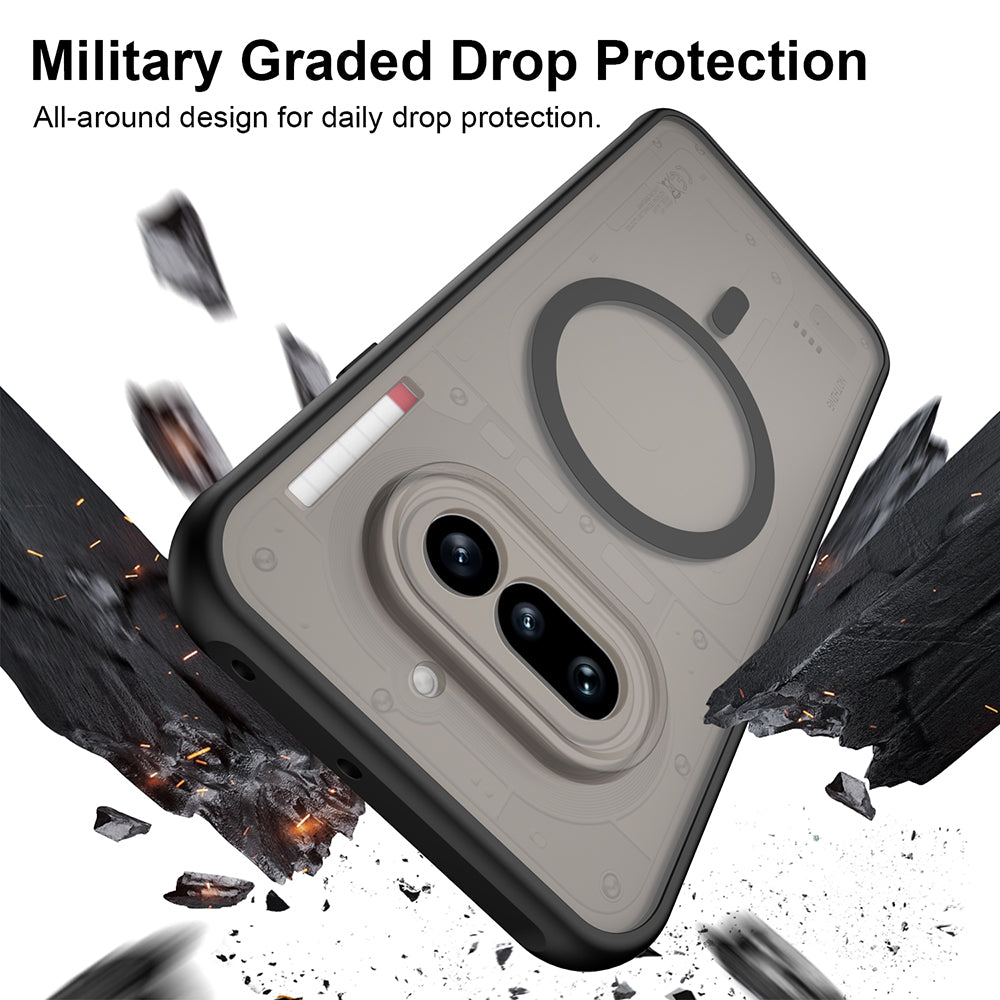 Custodia MagSafe per Nothing Phone (4a), Techsuit, HaloFrost II, Nera