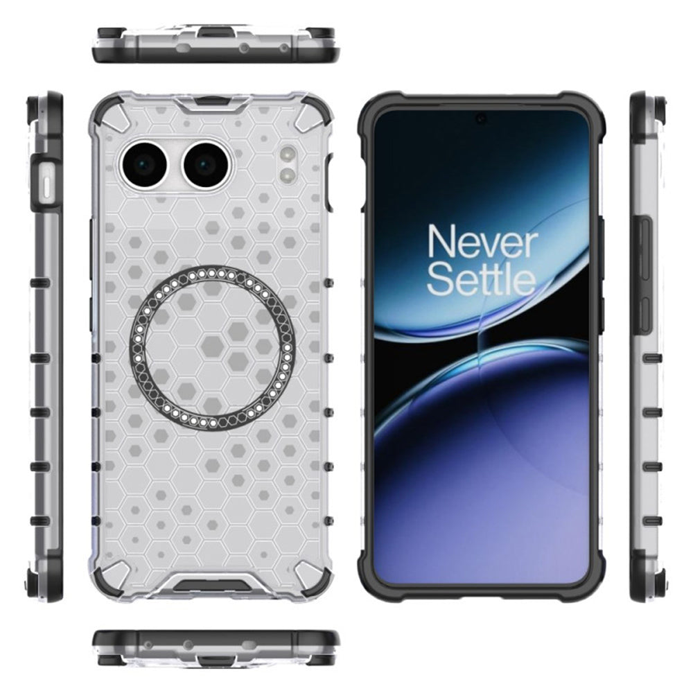 Custodia MagSafe per OnePlus Nord 4, Techsuit, HoneyComb Shield, Bianca
