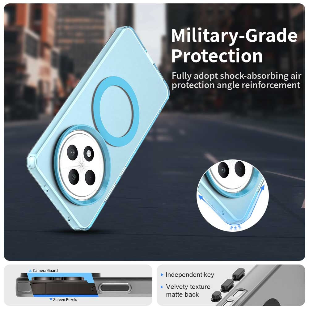 Custodia MagSafe per Oppo A3 4G / A3 5G, Techsuit, CandyCase, Blu