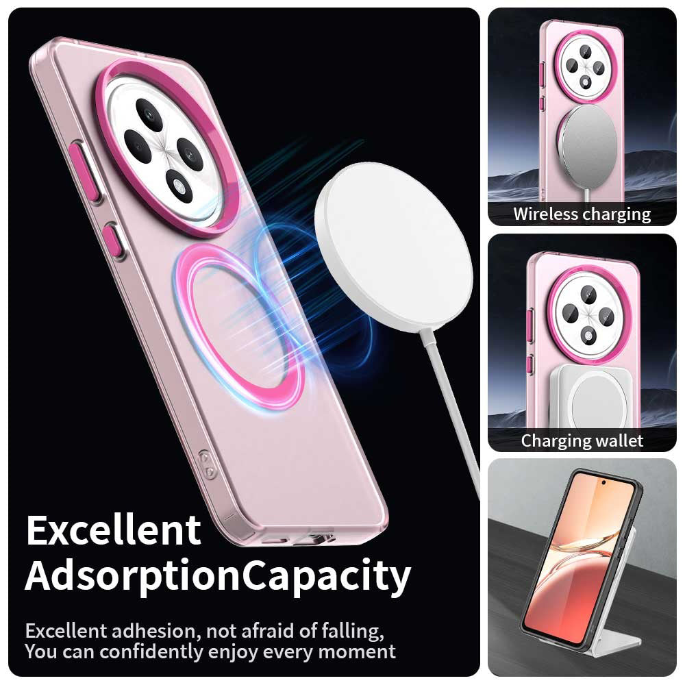 Custodia MagSafe per Oppo A3 4G / A3 5G, Techsuit, CandyCase, Rosa