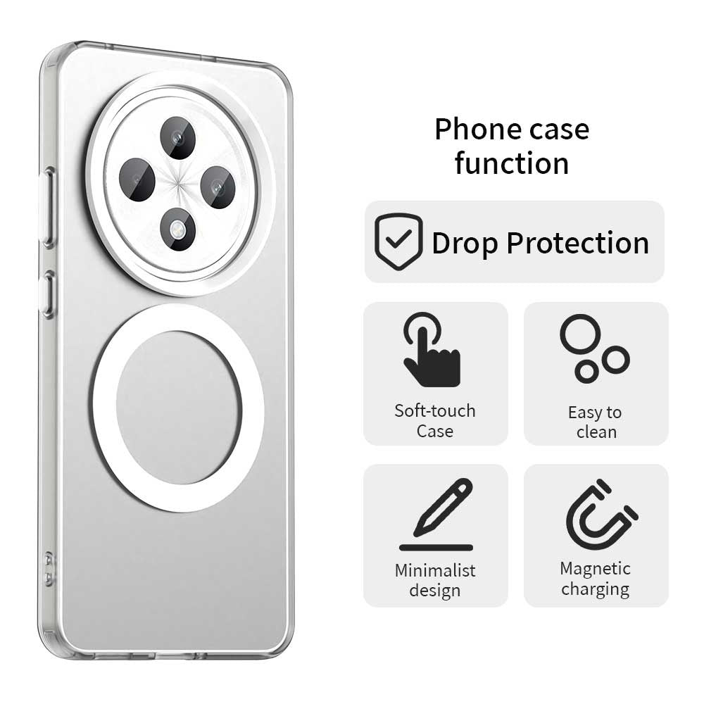 Custodia MagSafe per Oppo Reno12 FS 5G / Reno12 FS 4G / Reno12 F 4G / Reno12 F, Techsuit, CandyCase, Bianca