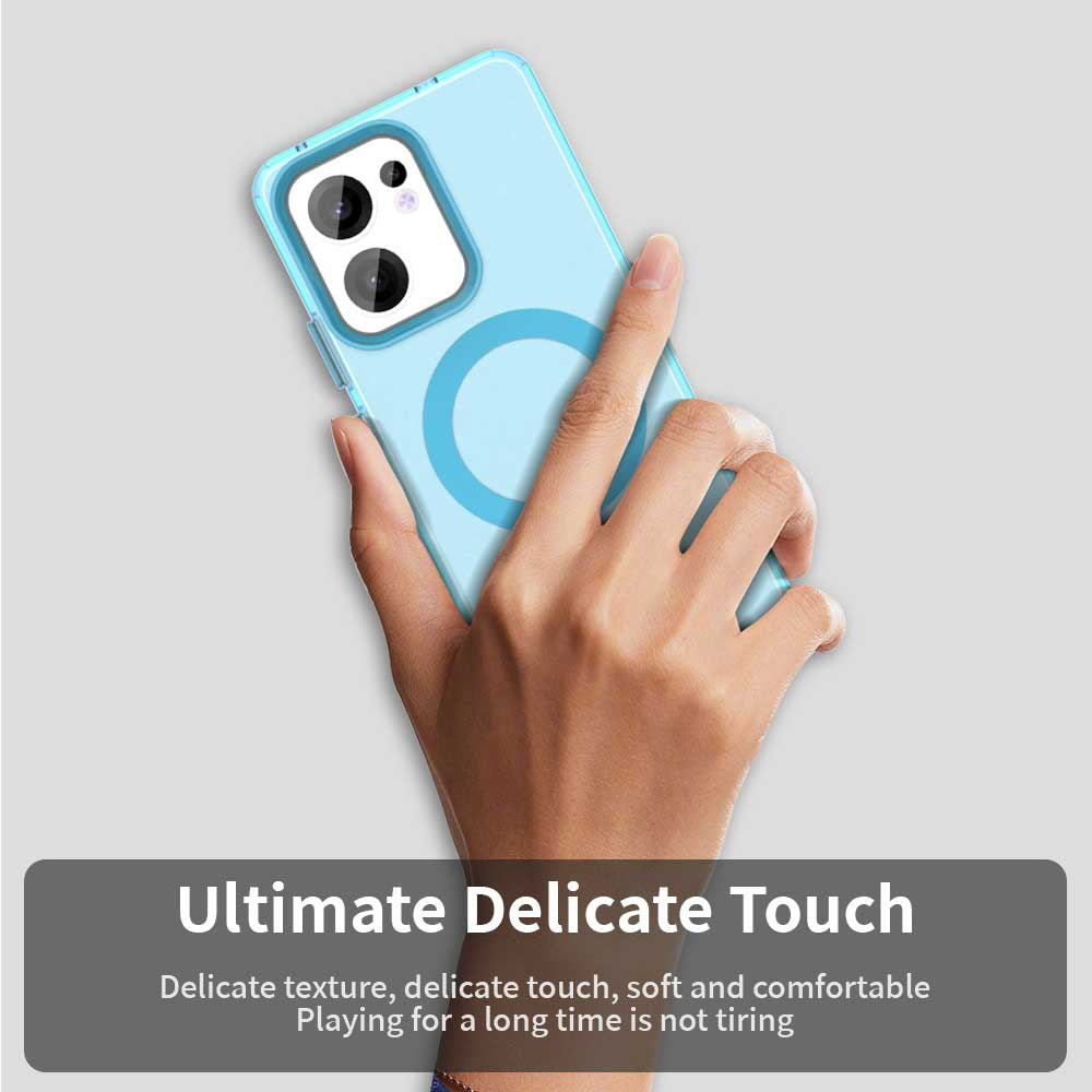 Custodia MagSafe per Oppo Reno13 FS 5G / Reno13 F 4G / Reno13 F, Techsuit, CandyCase, Blu