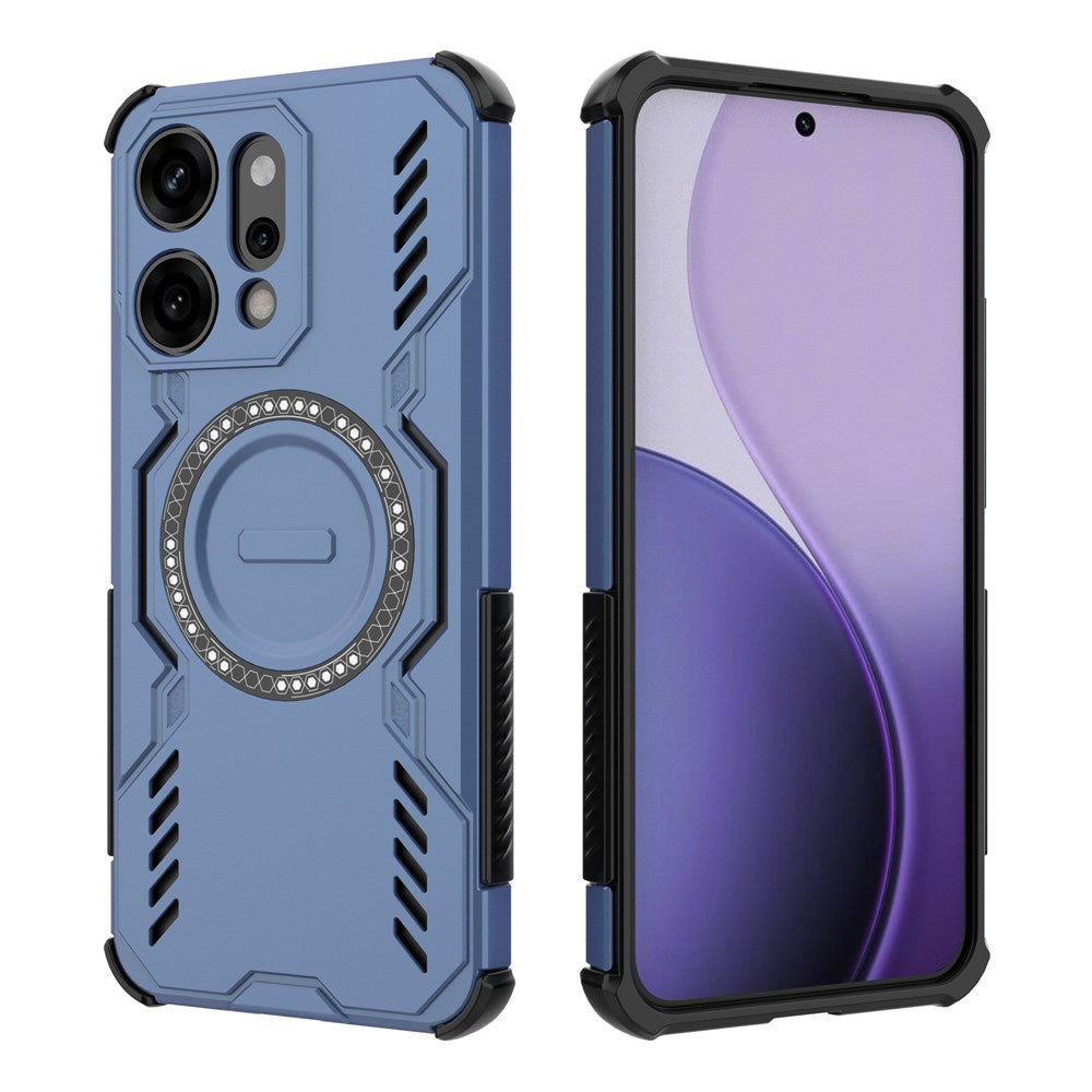 Custodia MagSafe per Oppo Reno14 Pro, Techsuit, ArmorMag, Blu