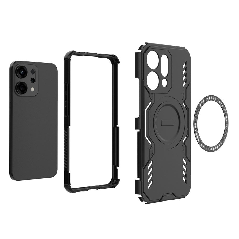 Custodia MagSafe per Oppo Reno14, Techsuit, ArmorMag, Nera