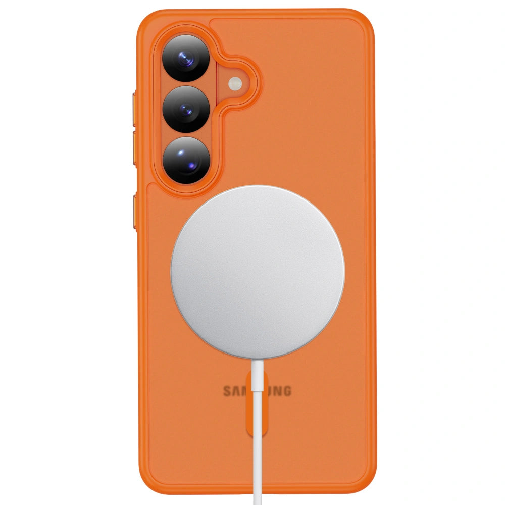 Custodia MagSafe per Samsung Galaxy S26 Ultra S948, Tech-Protect, Magmat, Arancione Opaco