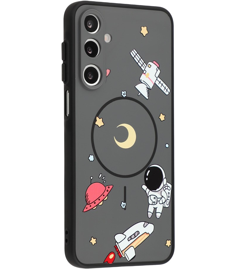 Custodia MagSafe per Samsung Galaxy S26 Ultra S948, OEM, Astronauta Cartoon, Grigio