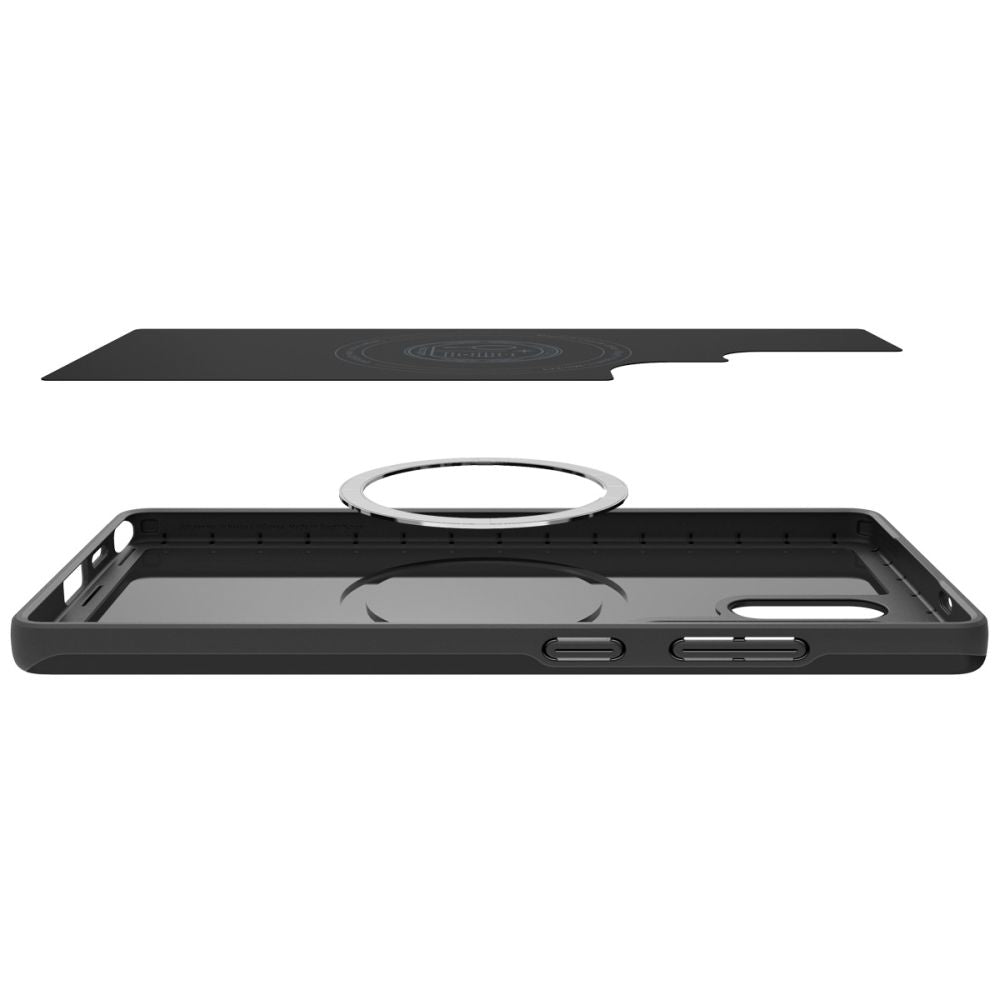 Custodia MagSafe per Samsung Galaxy S25 Ultra S938, Spigen, Thin Fit, Nera ACS08946