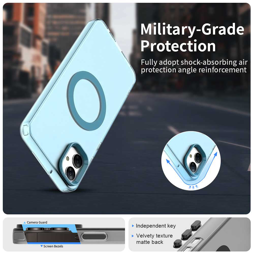 Custodia MagSafe per Samsung Galaxy A05 A055, Techsuit, CandyCase, Blu