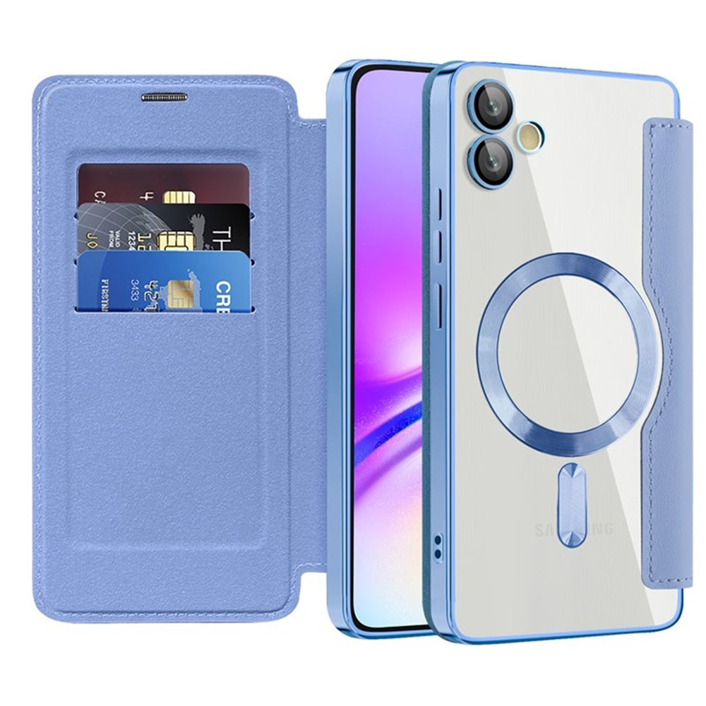 Custodia MagSafe per Samsung Galaxy A05 A055, Techsuit, SmartMag Book, Blu