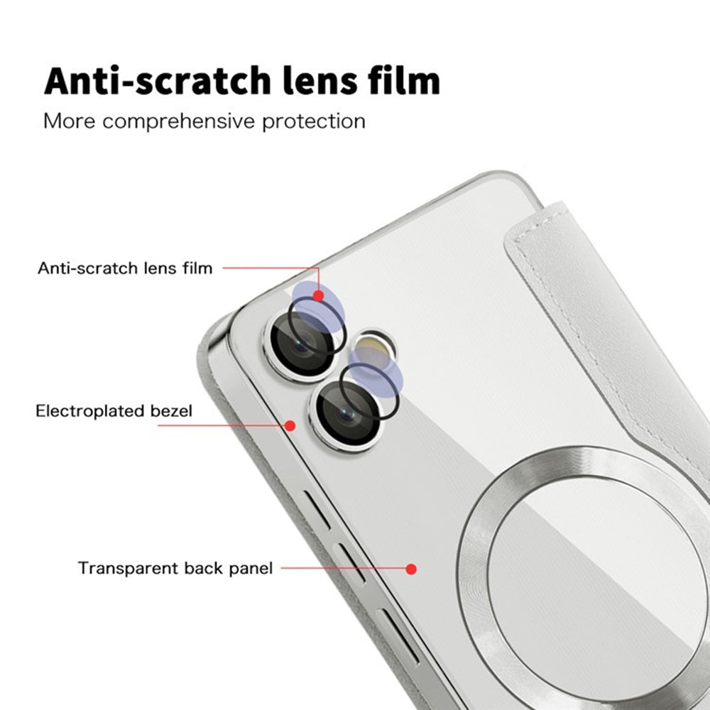 Custodia MagSafe per Samsung Galaxy A05 A055, Techsuit, SmartMag Book, Grigio