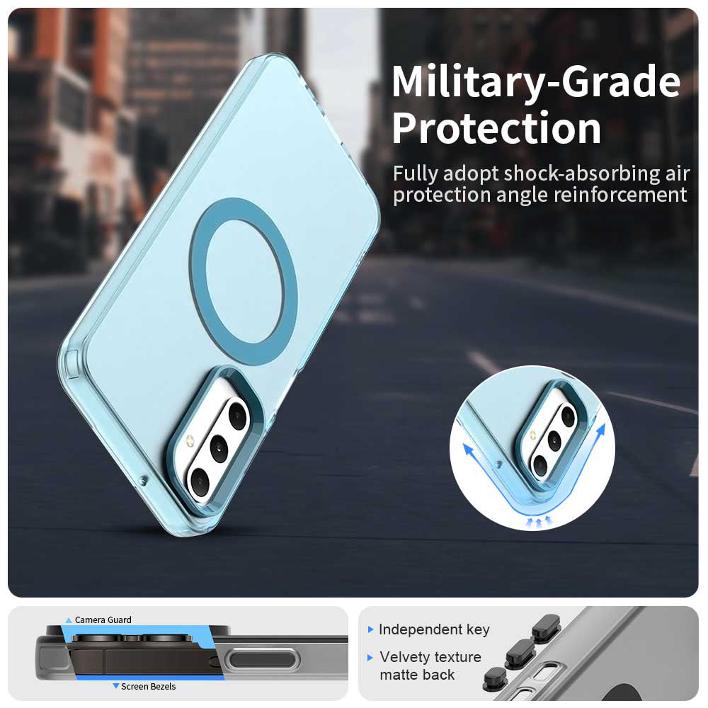 Custodia MagSafe per Samsung Galaxy A05s A057, Techsuit, CandyCase, Blu