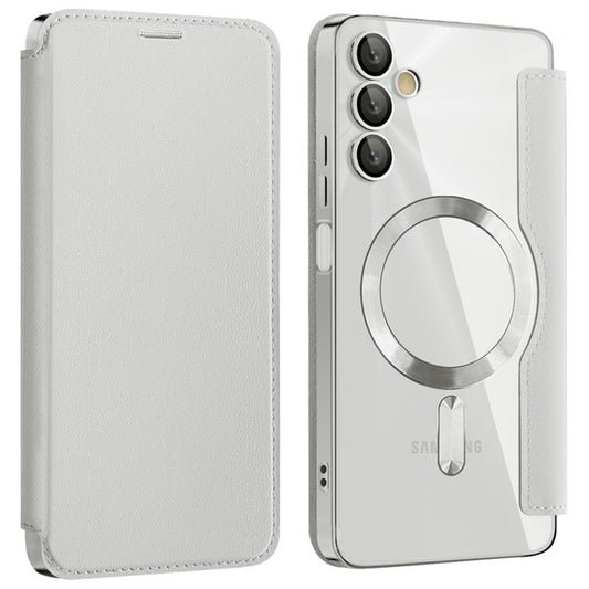 Custodia MagSafe per Samsung Galaxy A05s A057, Techsuit, SmartMag Book, Grigio