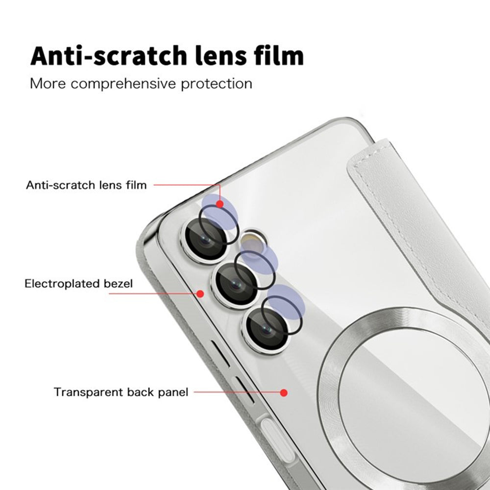 Custodia MagSafe per Samsung Galaxy A05s A057, Techsuit, SmartMag Book, Grigio