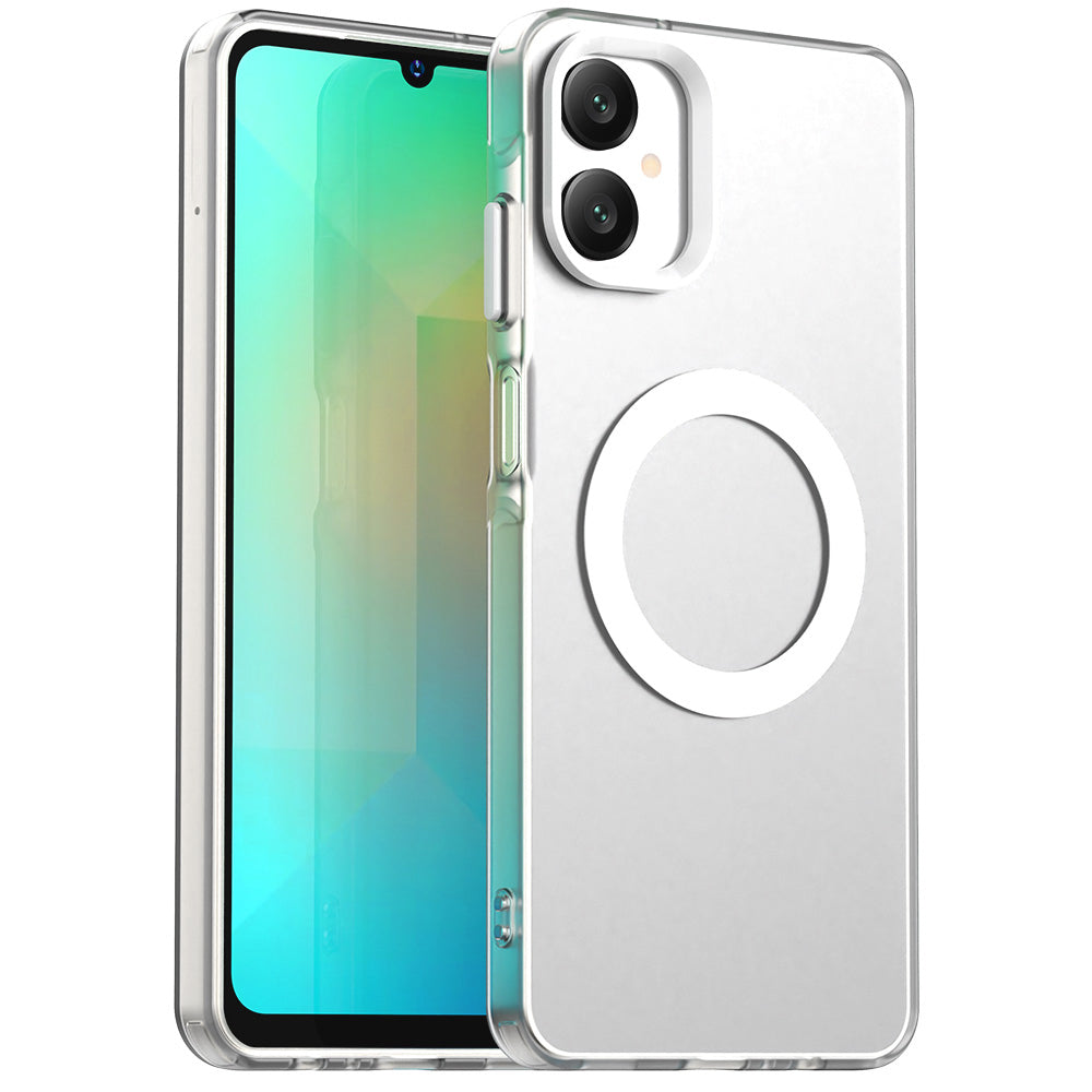 Custodia MagSafe per Samsung Galaxy A06 A065, Techsuit, CandyCase, Bianca