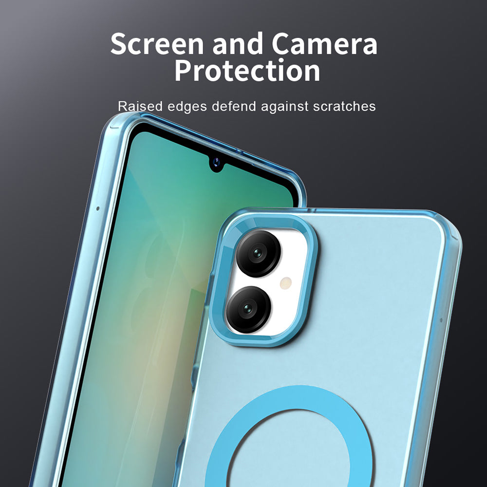 Custodia MagSafe per Samsung Galaxy A06 A065, Techsuit, CandyCase, Blu