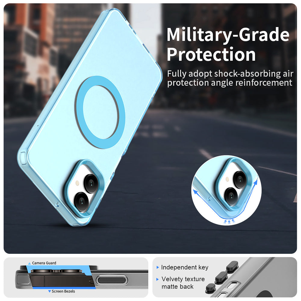 Custodia MagSafe per Samsung Galaxy A06 A065, Techsuit, CandyCase, Blu