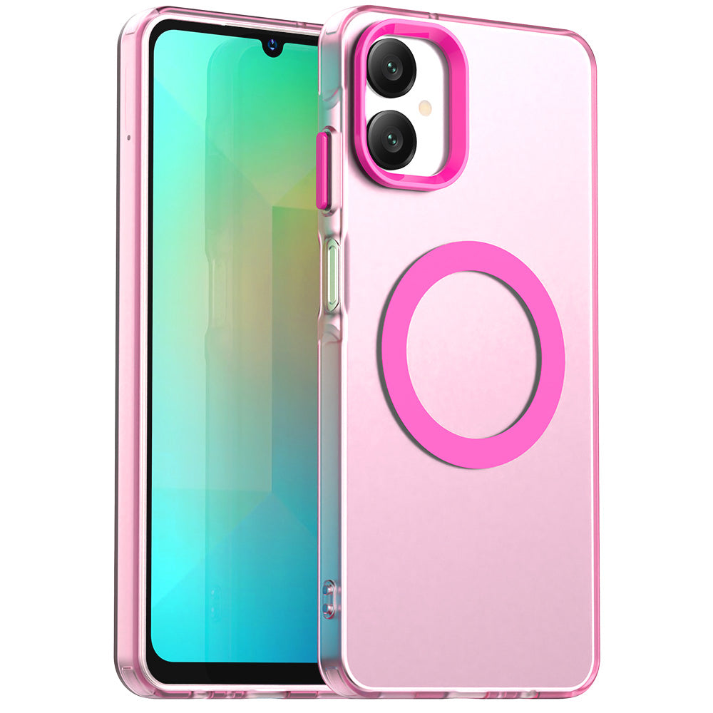 Custodia MagSafe per Samsung Galaxy A06 A065, Techsuit, CandyCase, Rosa